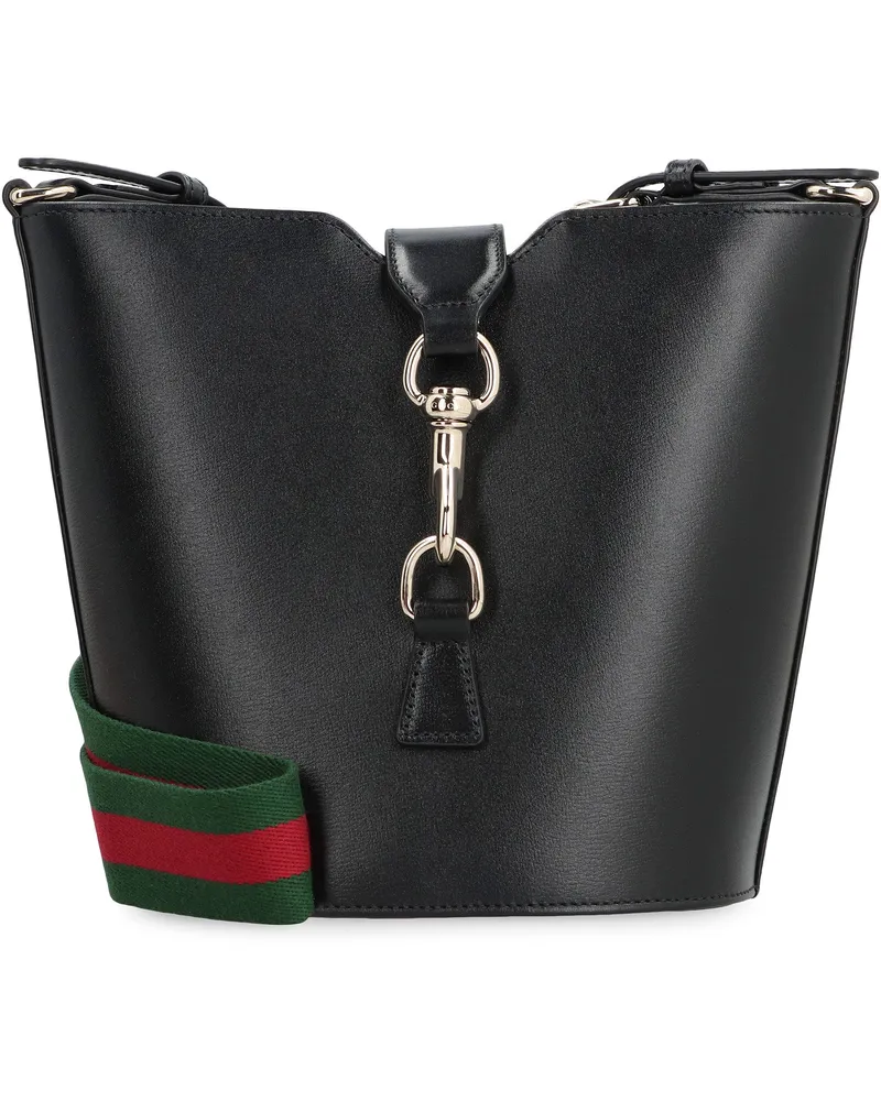 Gucci Women's Mini Bucket Bag Black Leather Black