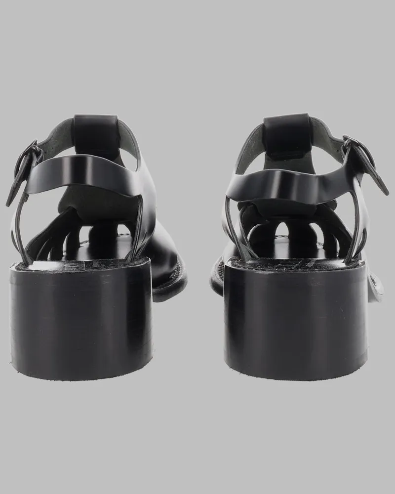 HEREU Pesca Heeled Sandal — Black Black