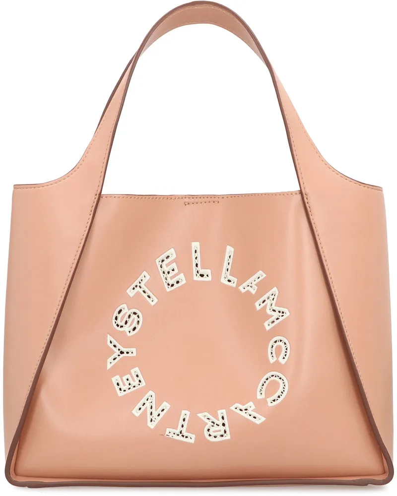 Stella McCartney Women's Logo Shoulder Bag Pink Polyurethane Tote Pink