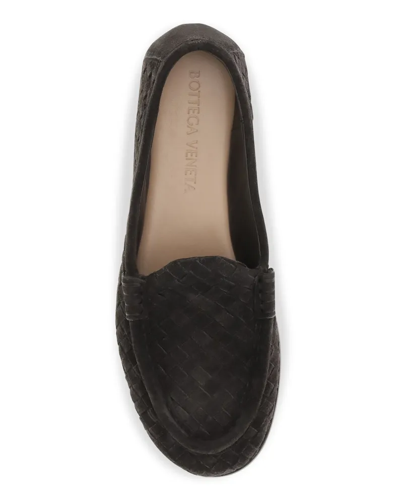 Bottega Veneta Silenzio Intrecciato Loafer — Espresso Espresso