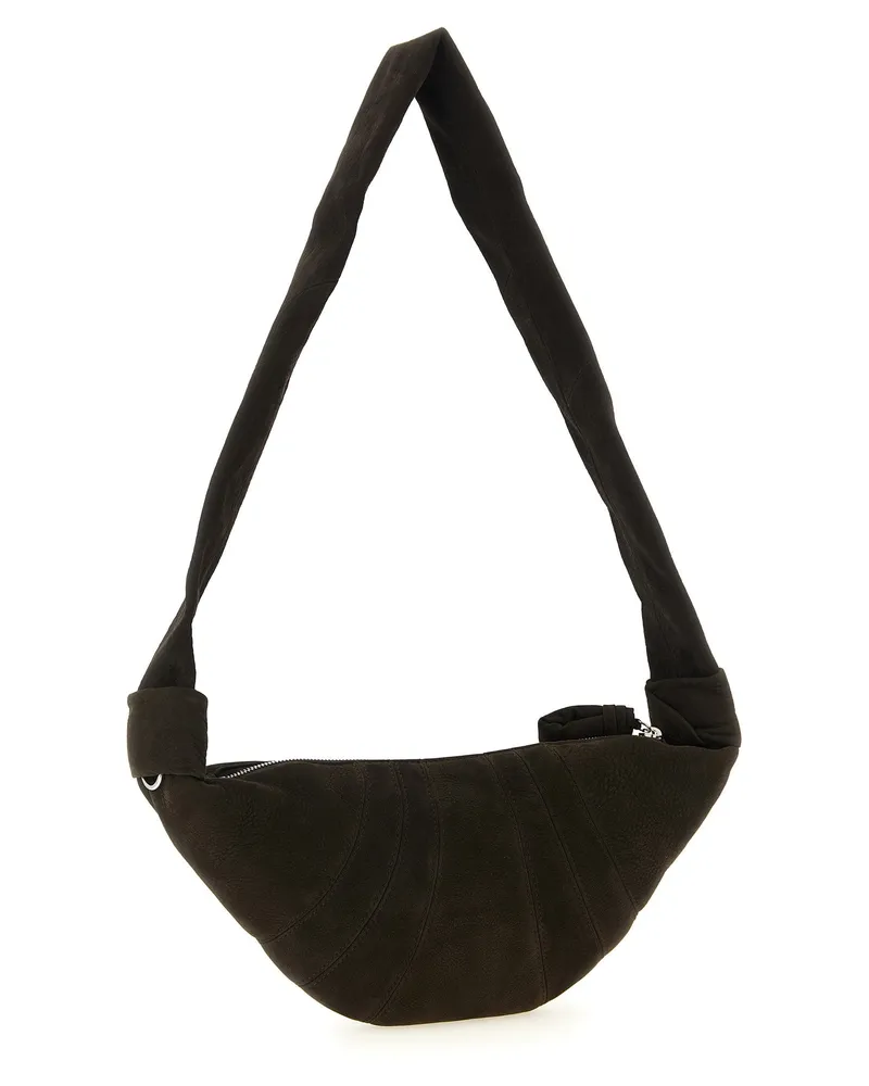 Christophe Lemaire Croissant Leather Shoulder Bag — Brown Brown