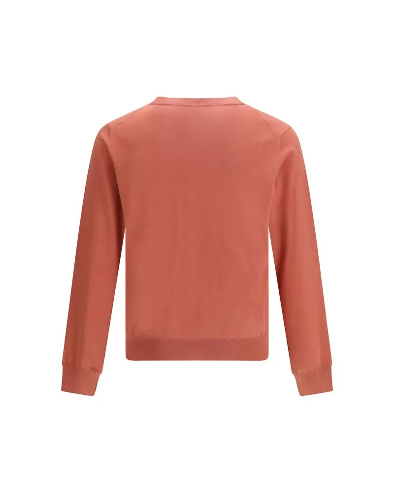 Brunello Cucinelli Men's Orange Cotton Sweatshirt Clothing Orange