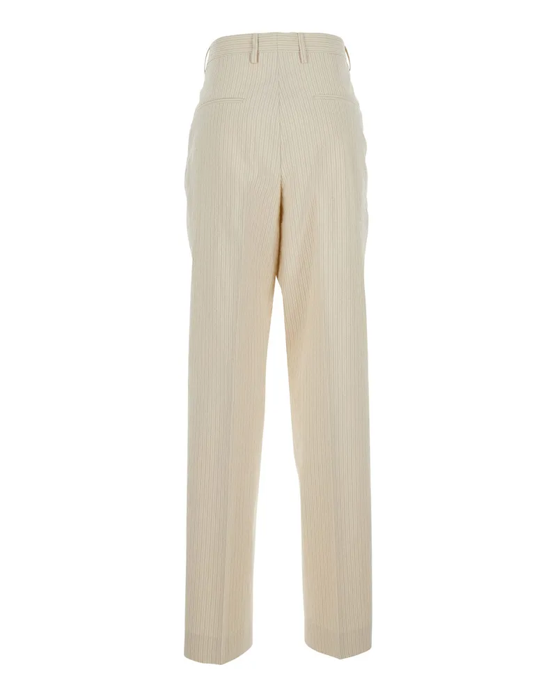 Dries van Noten Women's Trousers Pilar Beige Cotton Beige