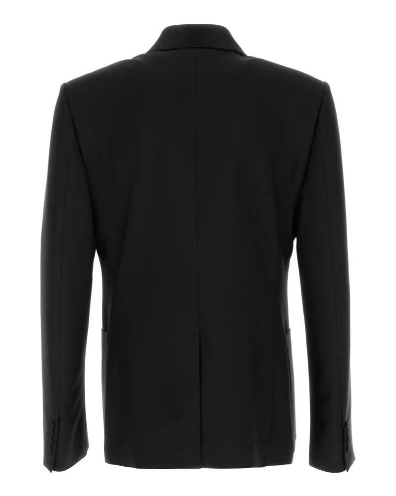 Alexander McQueen Men's Black Wool Blend Blazer Giacche E Gilet Jacket Black