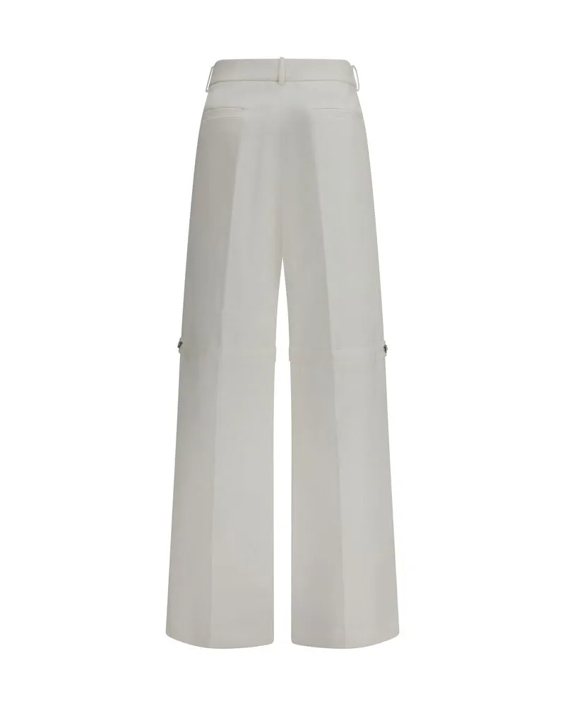 Fendi Women's White Cotton Pants White