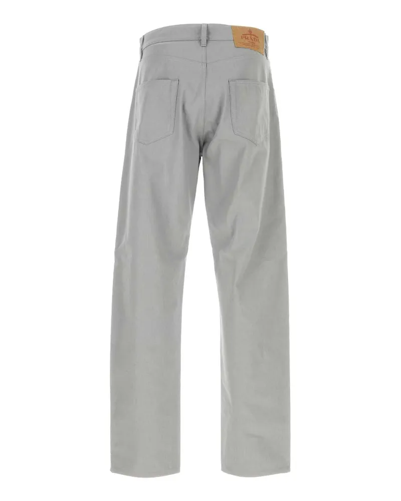 Prada Men's Grey Denim Jeans Exterior: Cotton Gray