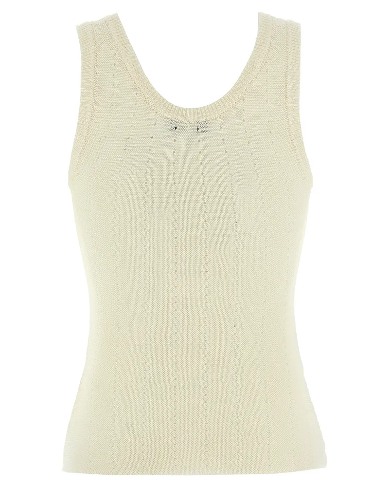 Etro Women's White Silk Sleeveles T-Shirt White