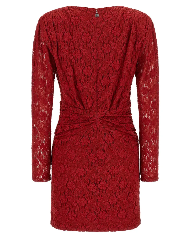 ROTATE Birger Christensen Floral Lace Dress — Red Red