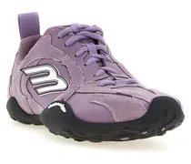 Women's Purple Polyester Athletic Sneakers