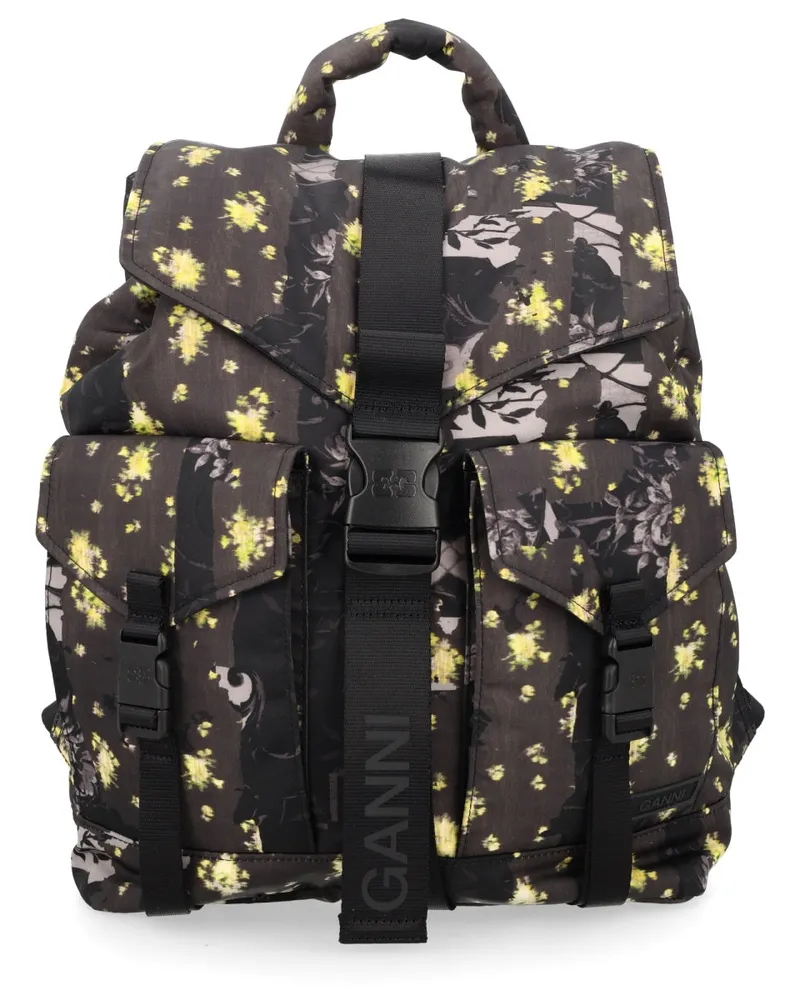 Ganni Women's Backpack Re-Tech Multicolour Recycled Polyamide Backpacks Multicolor