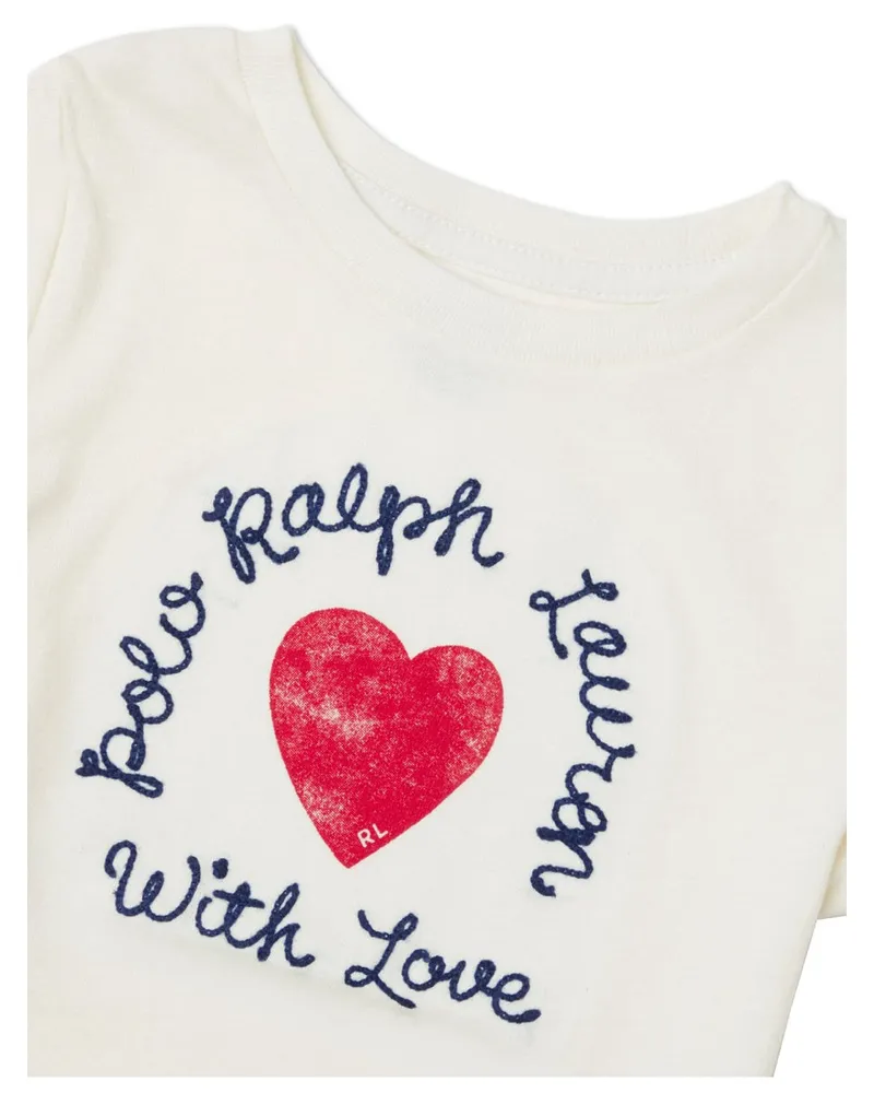 Ralph Lauren Heart Logo Cotton T-Shirt — White White