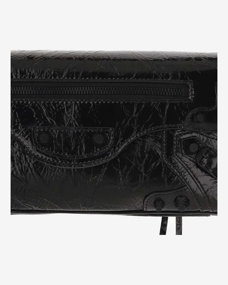 Balenciaga Women's Le Cagole Shoulder Bag Small Black Lambskin Black