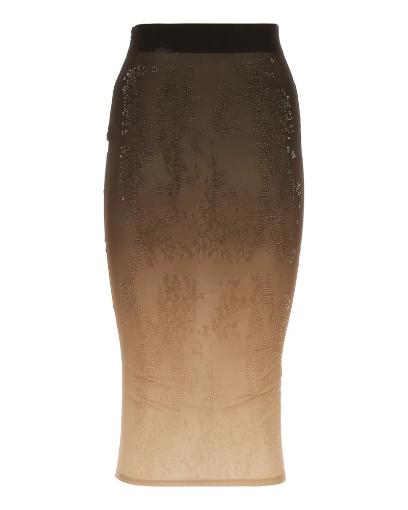 ADAMO Nuddeg Polyester Gonne Skirt Beige