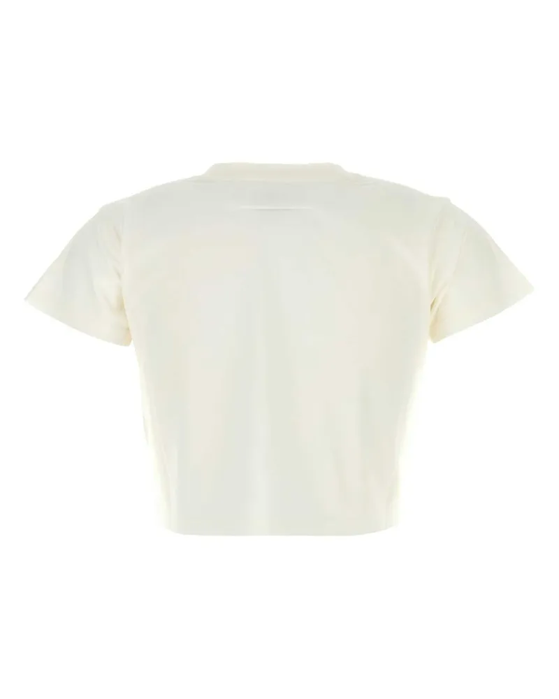 Maison Margiela Logo-Printed Cotton T-Shirt — White White