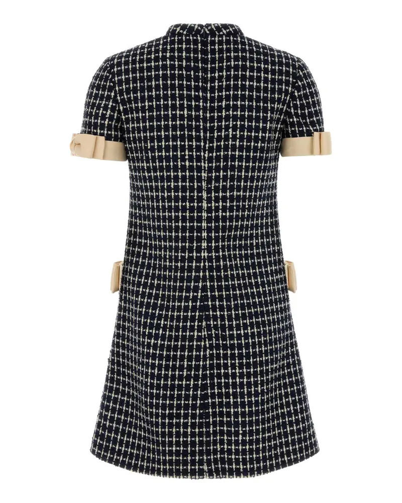 Valentino Garavani Women's Embroidered Tweed Mini Dress 671 Abiti Black