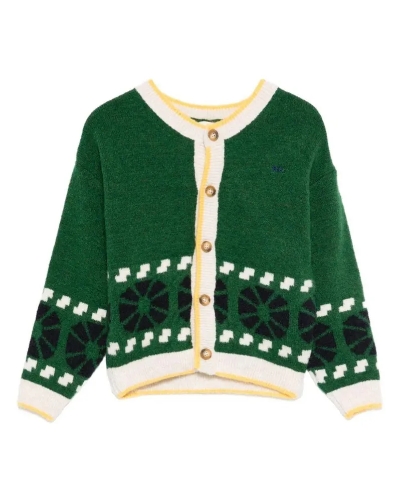 BOBO CHOSES Kaleidoscope Cardigan — Green Green