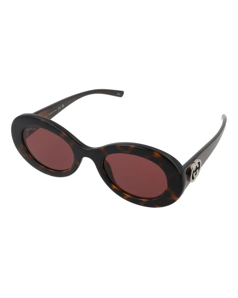 Gucci GG2026S Tortoiseshell Oval Sunglasses — Tortoiseshell Tortoiseshell