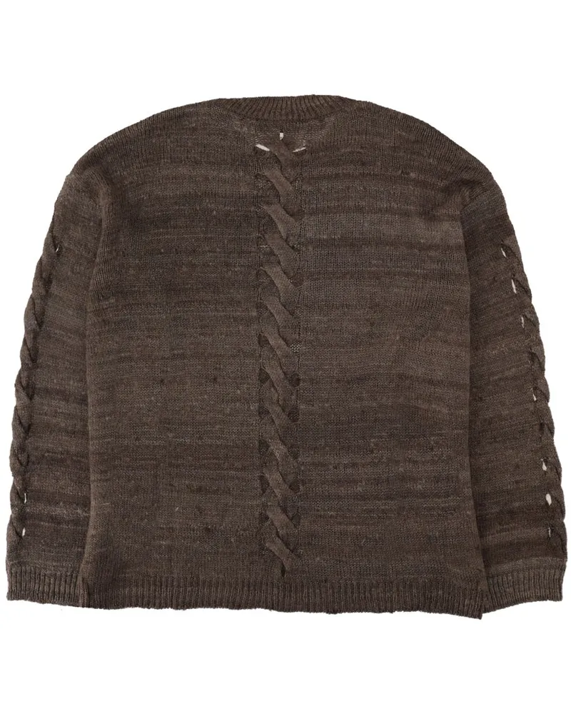 Our Legacy Hand-Spun Silk Popover Sweater — Brown Brown