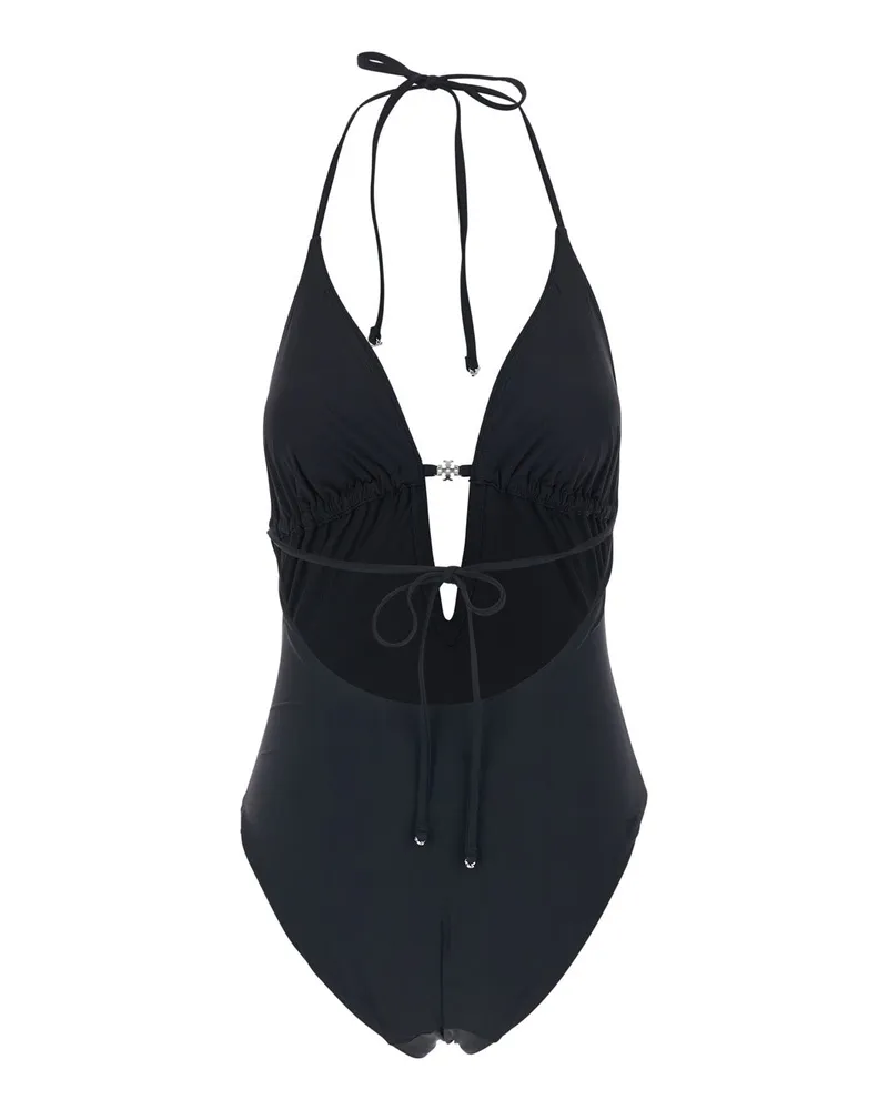 Tory Burch Women's One-Piece Swimsuit Black Swimwear Sea Clothing Black