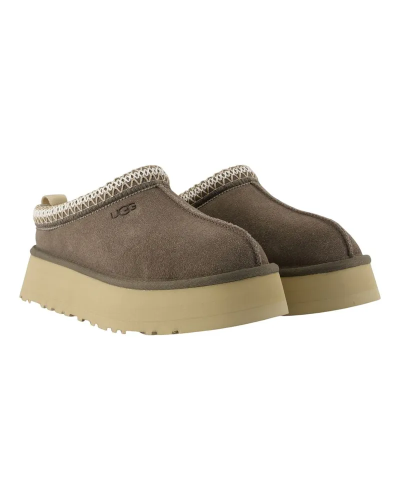 UGG Women's Tazz Ii Mules -  Leather Brown Calfskin Shoes Flat-Shoes Taupe