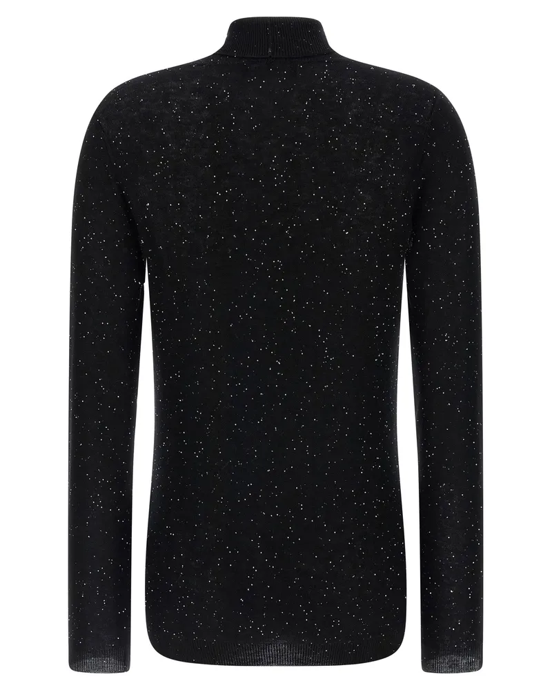 Fabiana Filippi Sequin-Embroidered Wool Sweater — Black Black