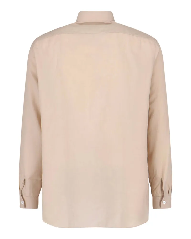 LARDINI Men's Shirts Beige Tencel Beige