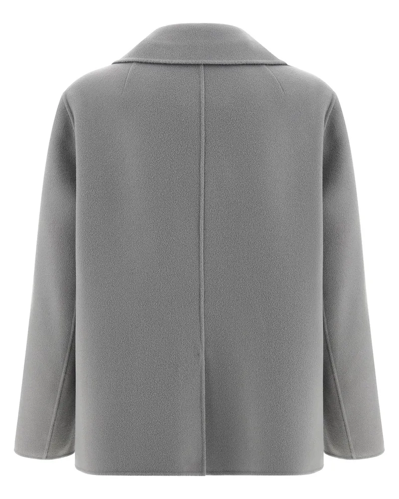Max Mara Women's Gray Virgin Wool Blazer Clothing Gray