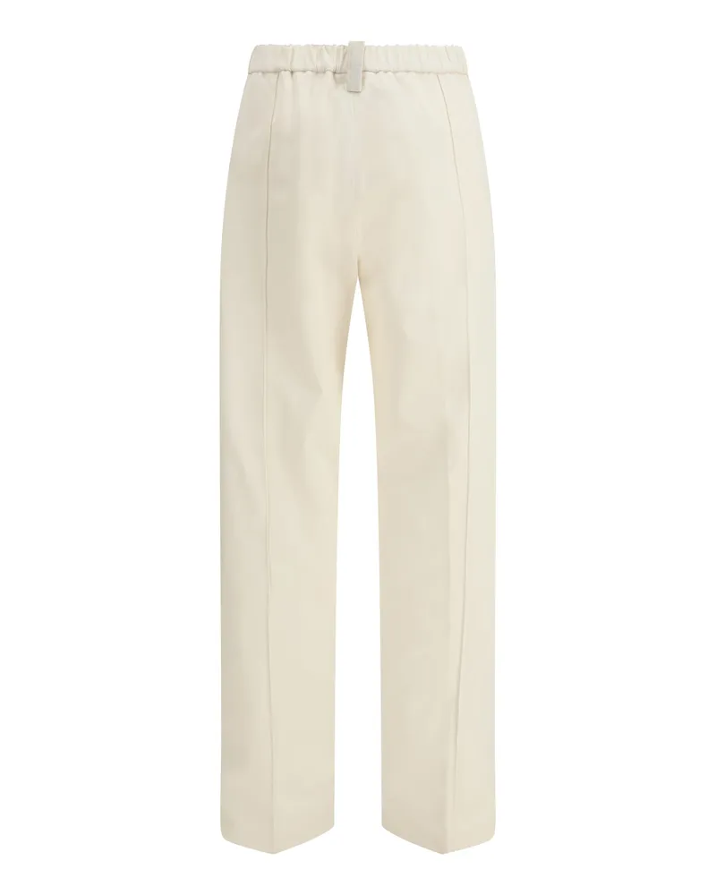 Fabiana Filippi Women's Cotton Gabardine Pants Burro Cotton; Elastane Trousers Beige