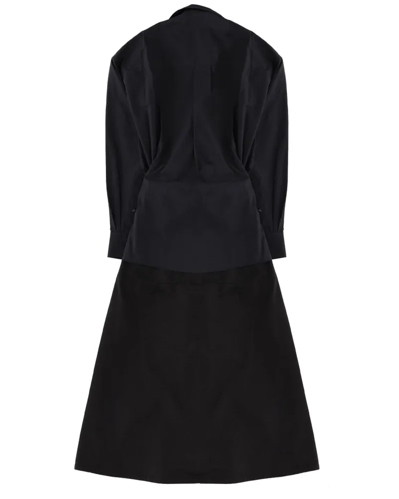 Alexander Wang Organic Cotton Wrap Dress — Black Black