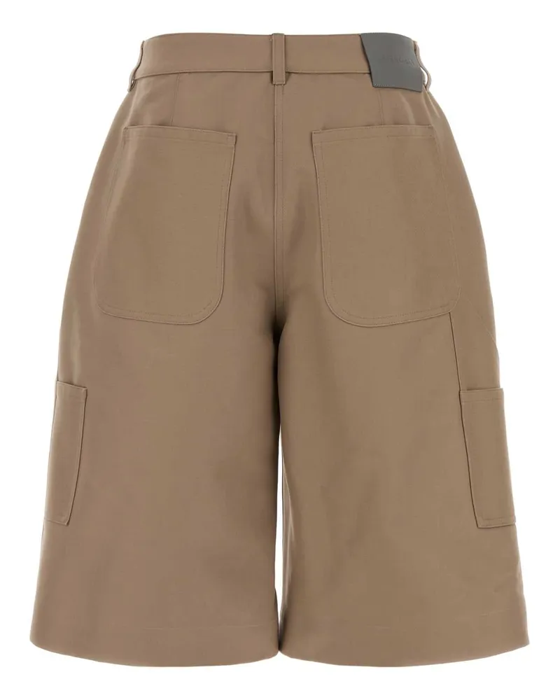 Balenciaga Women's Sand Cotton Bermuda Shorts Dune Exterior: Pantaloni Trousers Beige