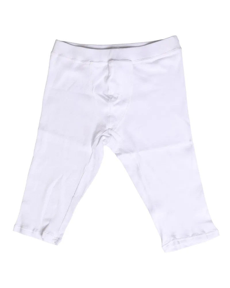 Dolce & Gabbana White Cotton Short Johns Men Pants Underwear White