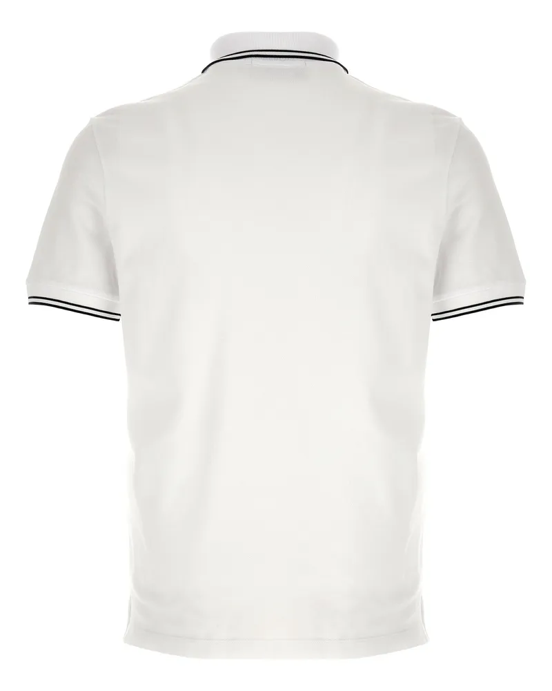 Stone Island Men White Cotton Polo Shirt White