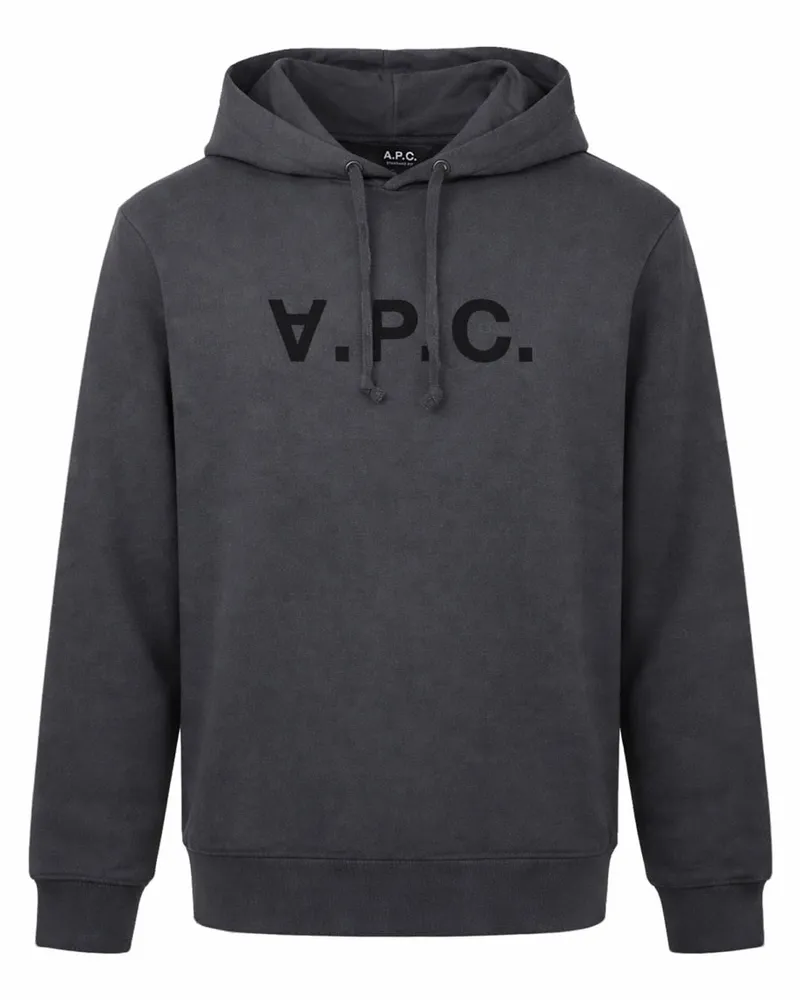 A.P.C. Logo Cotton Sweatshirt — Black Black