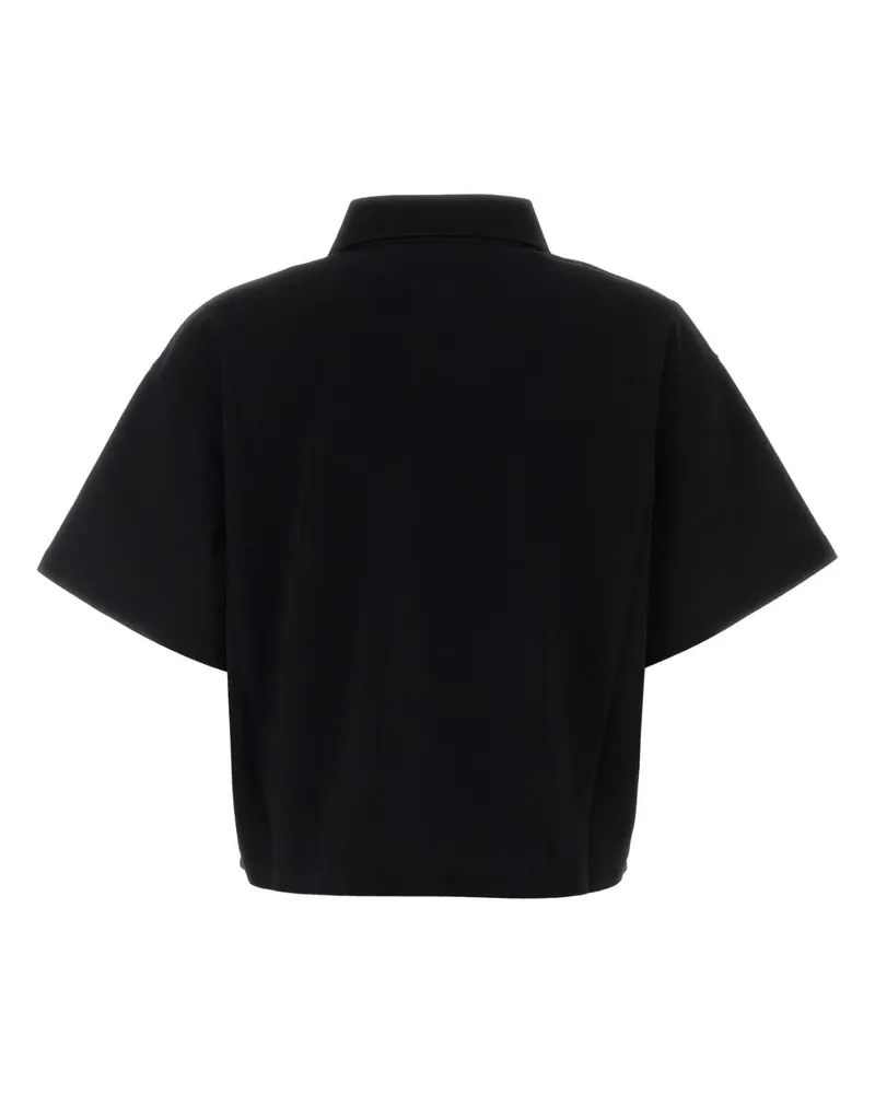Saint Laurent Oversized Polo Shirt — Black Black