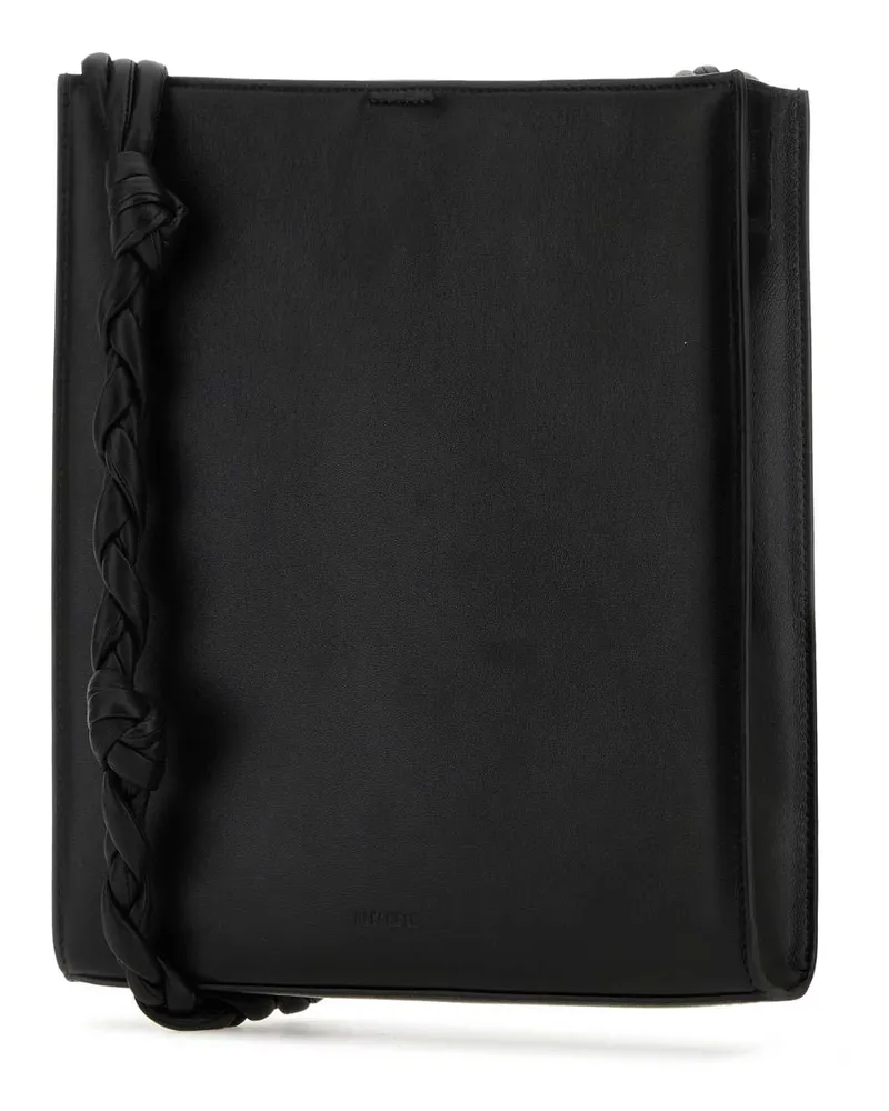 Jil Sander Women's Black Leather Medium Tangle Shoulder Bag 001 Borse A Tracolla Black
