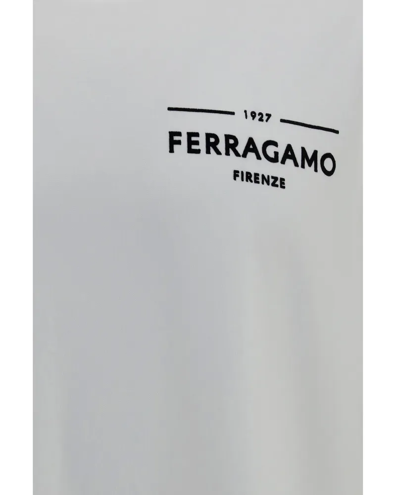 Ferragamo Men Cotton T-Shirt Bright White Knitwear Sweater White