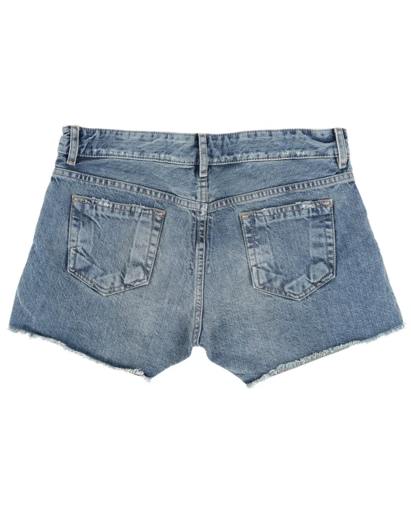 DRKSHDW by Rick Owens 100% Cotton Denim Shorts — Blue Blue