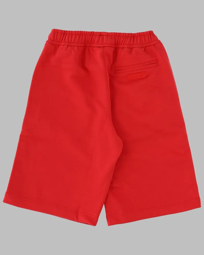 Lanvin Cotton Bermuda Shorts — Red Red