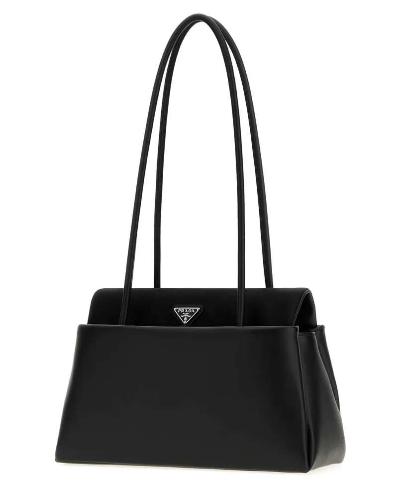 Prada Women's Black Leather Medium  Passage Shoulder Bag Nero Borse A Mano Black