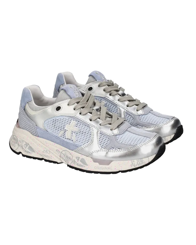 Premiata Women's Sneakers Light Blue Sole: Rubber Trainers Blue