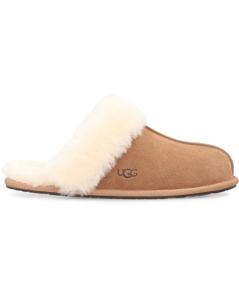UGG Women's Scuffette Ii Suede Mules Brown Cow Hide Sandal Brown