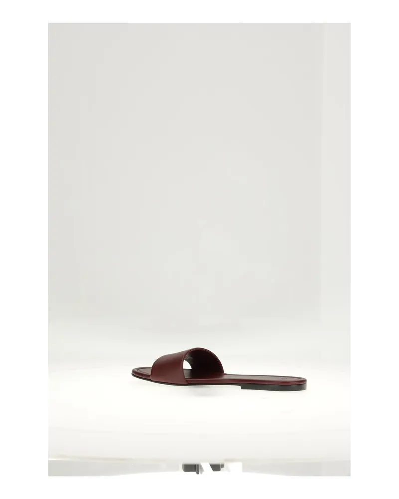 Celine Women's Mules Easy Mule 05 Burgundy Upper: Lamb Leather Sandal Burgundy