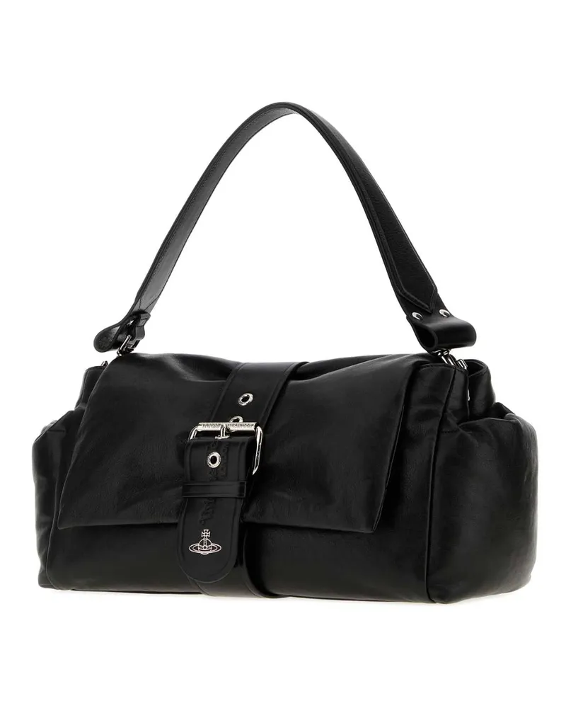 Vivienne Westwood Women's Hazel Treasure Xl Handbag Black Calf Leather Borse A Mano Bag Black
