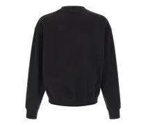 Neck Logo Brushed Cotton Sweatshirt — Black