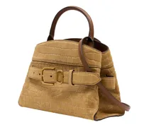 Women's Top Handle Bag Brown Cowhide