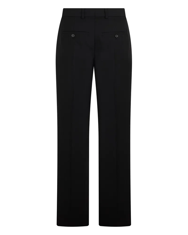 Totême Women's Straight Trousers Black Wool-Blend Polyester Black