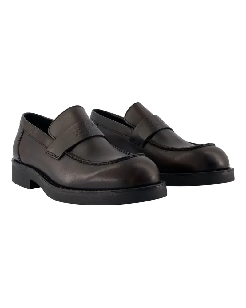 Maison Margiela Calfskin Leather Loafers — Black Black