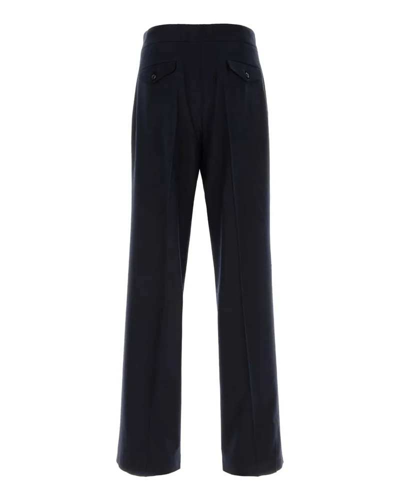 Giorgio Armani Virgin Wool Trousers — Navy Navy