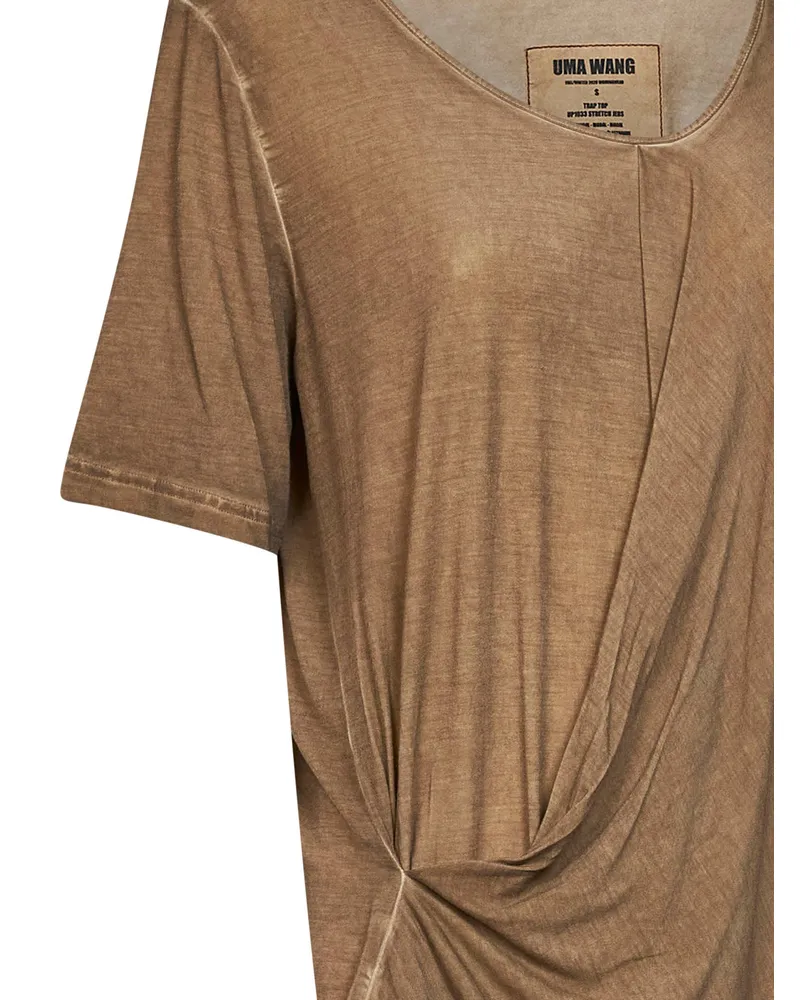 Uma Wang Stretch Jersey Modal Top — Beige Beige
