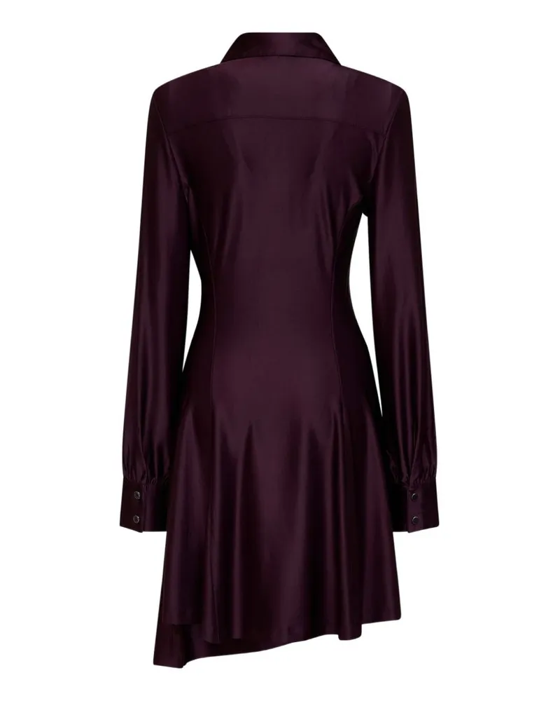 Paco Rabanne Asymmetric Snap-Button Dress — Purple Purple